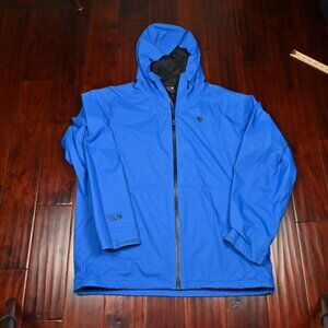 Mountain Hardwear Waterproof Hooded Nylon Shell Jacket Blue Mens X-Large